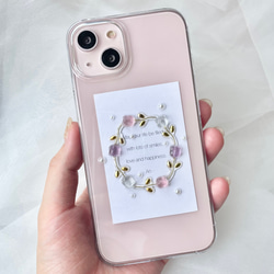 リースチューリップのiPhoneケース(pink) 3枚目の画像