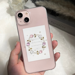 リースチューリップのiPhoneケース(pink) 1枚目の画像