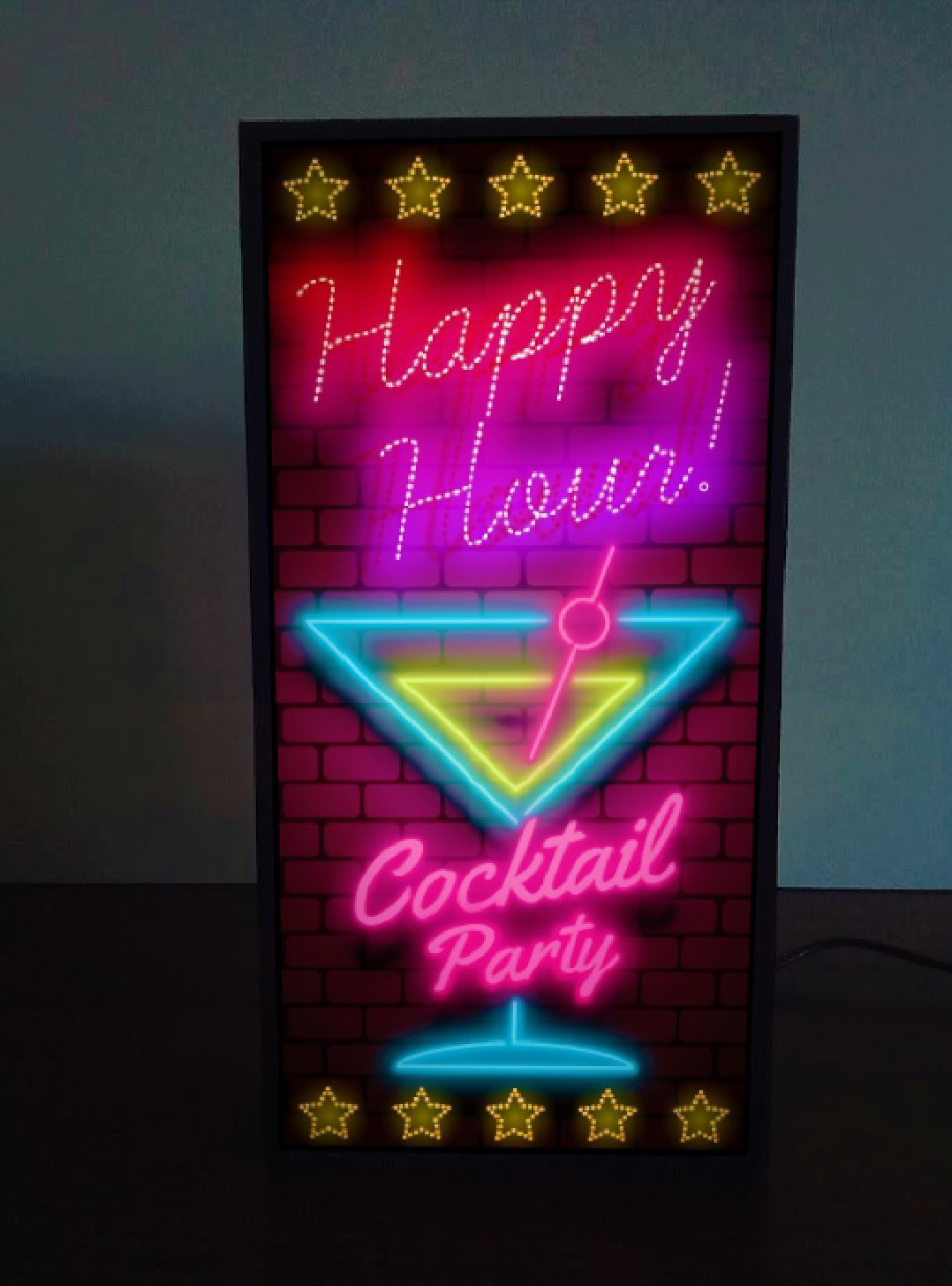 ハッピーアワー カクテル バー パブ カフェ スナック パーティー ミニチュア サイン ランプ 看板 置物 雑貨 ライト