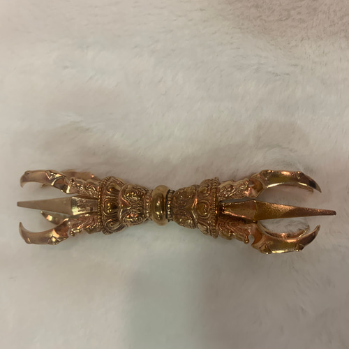 チベット仏教法器 大元憤怒 五鈷杵 金剛杵 密教法具 真鍮製vajra