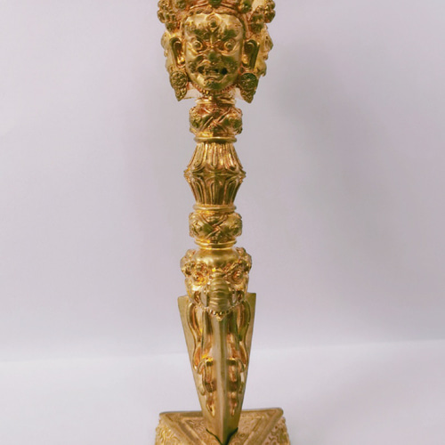チベット仏教法器 プーバ金鋼撅 金剛杵 真鍮製 vajra 18cm