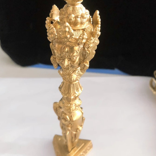 チベット仏教法器 プーバ金鋼撅 真鍮製 vajra 18cm その他置物 りおん