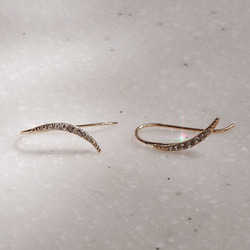 ロマンチックな三日月ピアス(左右ペア)  アレルギー対応 5枚目の画像