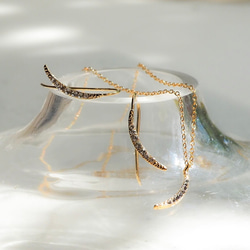 ロマンチックな三日月ピアス(左右ペア)  アレルギー対応 4枚目の画像