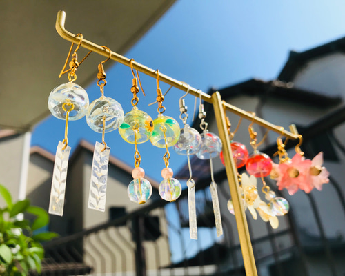 古都様　ご購入おまとめページ　風鈴ピアスなど　ピアス6点 受注生産】風鈴ピアス ピアス（フック・チェーン） Pikona House