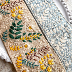 AS48 インド刺繍リボン アソート　25cmx2 3枚目の画像