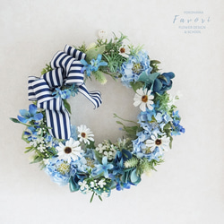 ブルーリース　サマーリース　デージー　ブルースター　スカビオサ　アーティフィシャルフラワー　 5枚目の画像