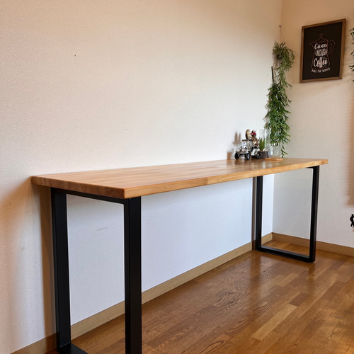 あなただけのカウンターテーブル ロ型アイアン脚 1800×500×710mm ロー 