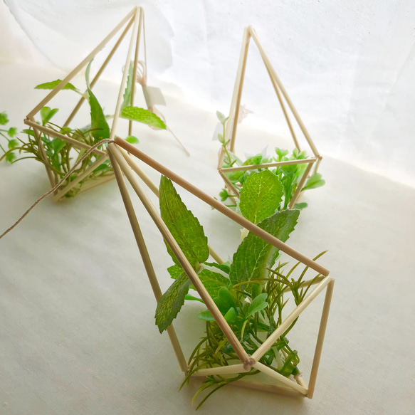 フェイクグリーン付きヒンメリ3点セット　 7枚目の画像