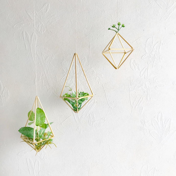 フェイクグリーン付きヒンメリ3点セット　 2枚目の画像