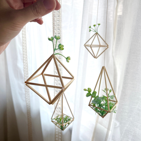 フェイクグリーン付きヒンメリ3点セット　 9枚目の画像