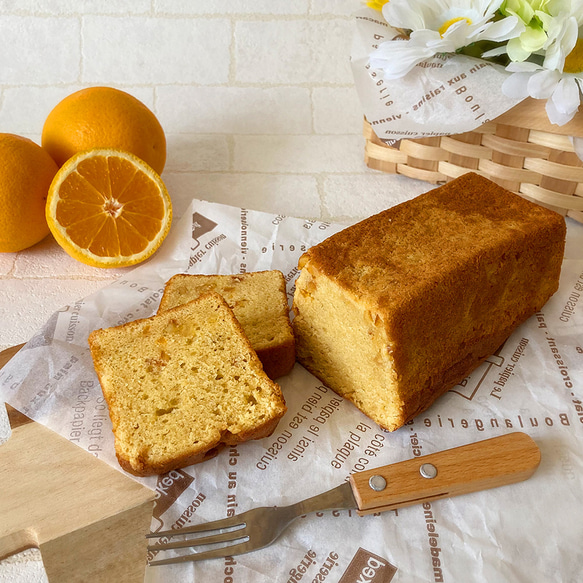 【7月限定】オレンジのパウンドケーキ（1本）/クールでのお届け 1枚目の画像