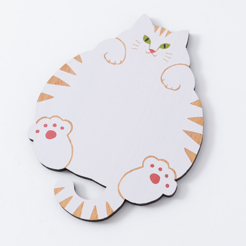 猫雑貨・ねこまみれ｜木製コースター/プレート【 腹見せ】 コースター
