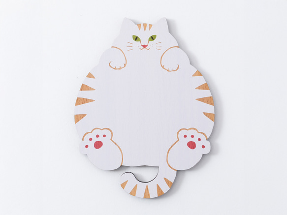 猫雑貨・ねこまみれ｜木製コースター/プレート【 腹見せ】 コースター