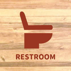 【RESTROOM・レストルーム・トイレ・TOILET】シンプルなデザインでRESTROOMサインステッカー♪ 12枚目の画像