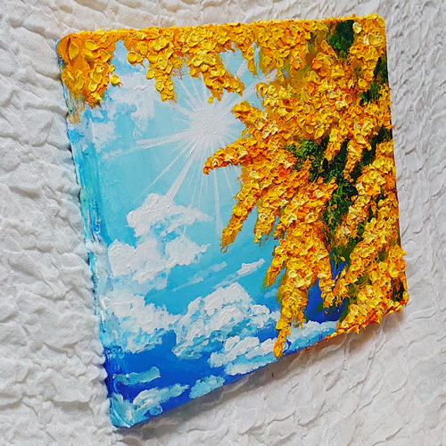 油絵 絵画 【青空に咲くミモザ】 絵画 HR 通販 14401239 油絵 絵画 【青空に咲くミモザ】 絵画 HR 通販 14401239