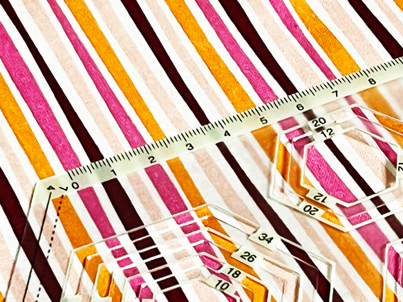 Michael Miller 110cm x 50cm Narrow Path Stripes/Pink 4枚目の画像