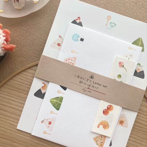 三角おにぎりのレターセット レターセット chiyo.ten チヨ 通販