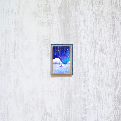 受注制作】星降る夜に【ペンギン】 絵画 kuro 通販 14401535｜Creema