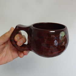 縞紫檀の一木彫りコーヒーカップ 5枚目の画像