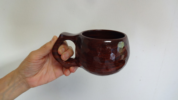 縞紫檀の一木彫りコーヒーカップ 5枚目の画像