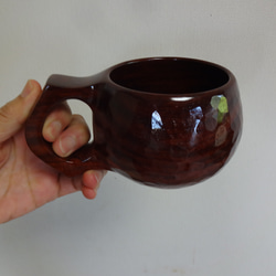 縞紫檀の一木彫りコーヒーカップ 3枚目の画像
