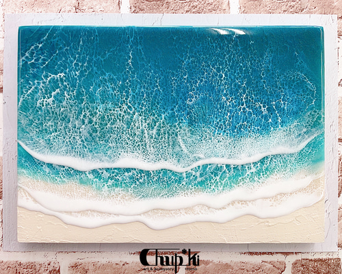 エポキシレジン 海アート パネル B4サイズ その他アート chup*ki