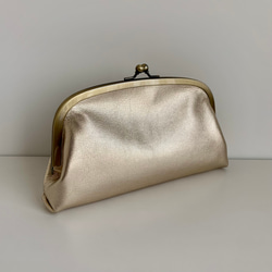 レザーがま口長財布 ゴールド がま口 buco 通販 14401936｜Creema