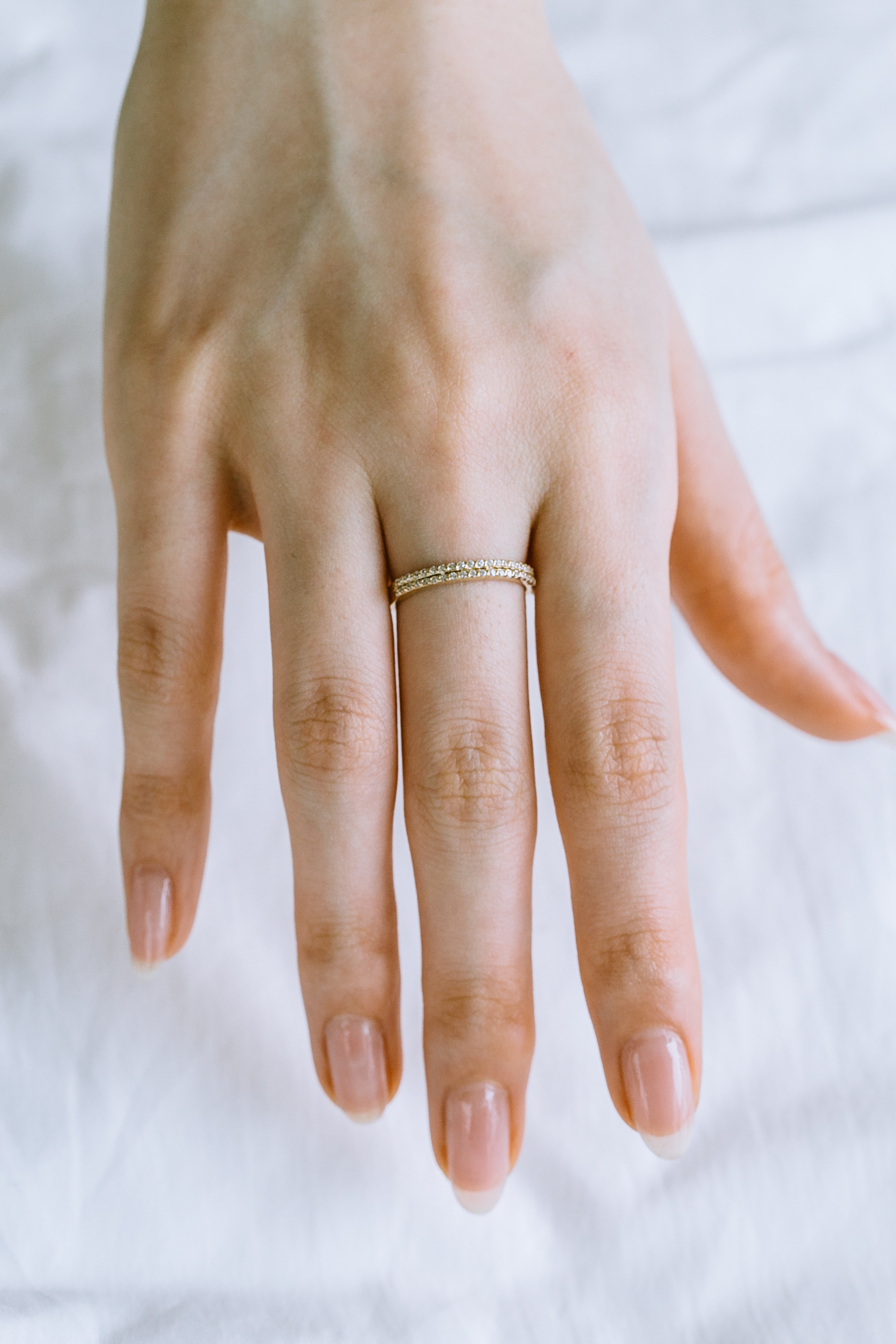 14K金 ゴールド サム ミドル インデックス ファランジ ジュエリ 女子 地金 アニバーサリー ピンキーリング