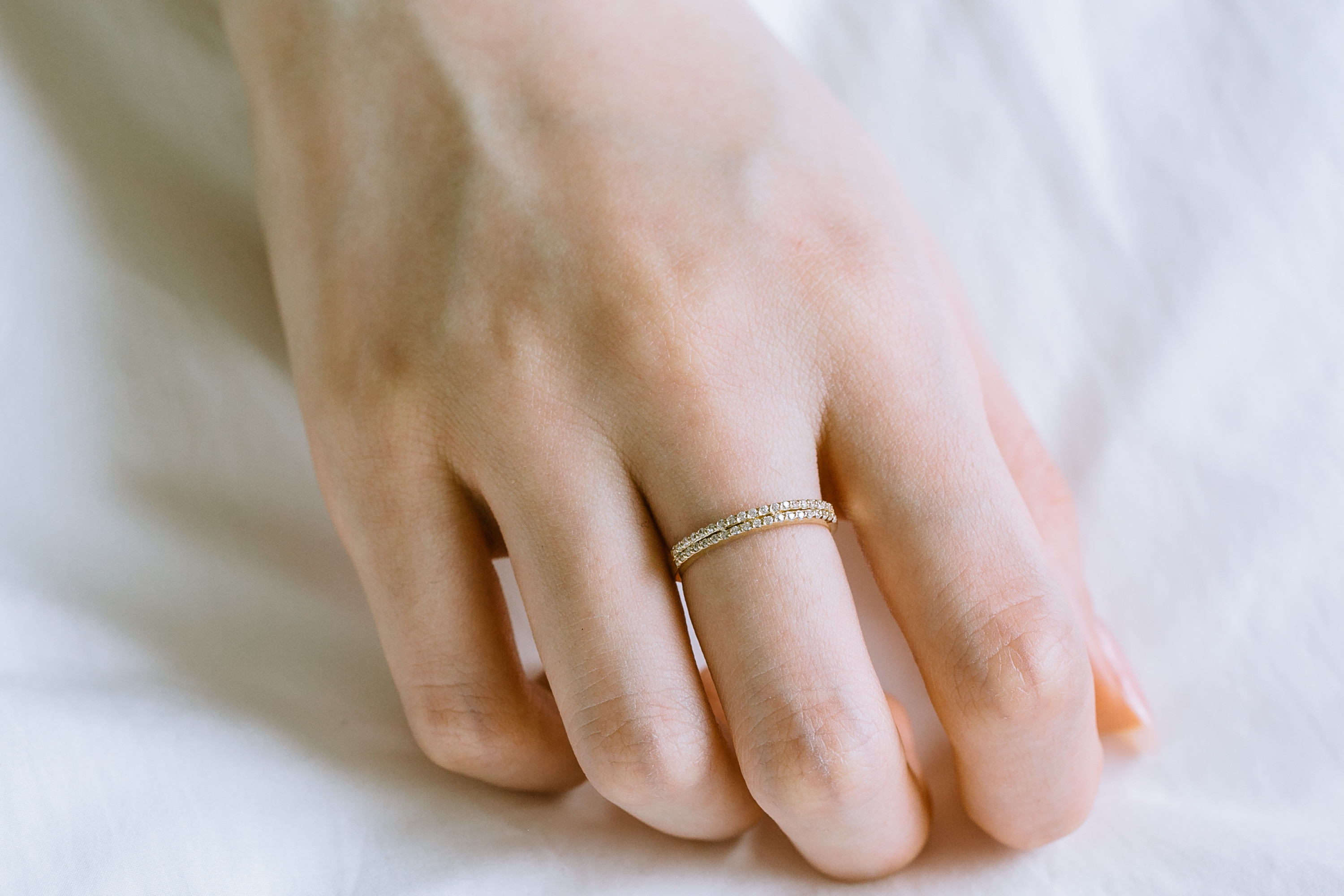 14K金 ゴールド サム ミドル インデックス ファランジ ジュエリ 女子 地金 アニバーサリー ピンキーリング