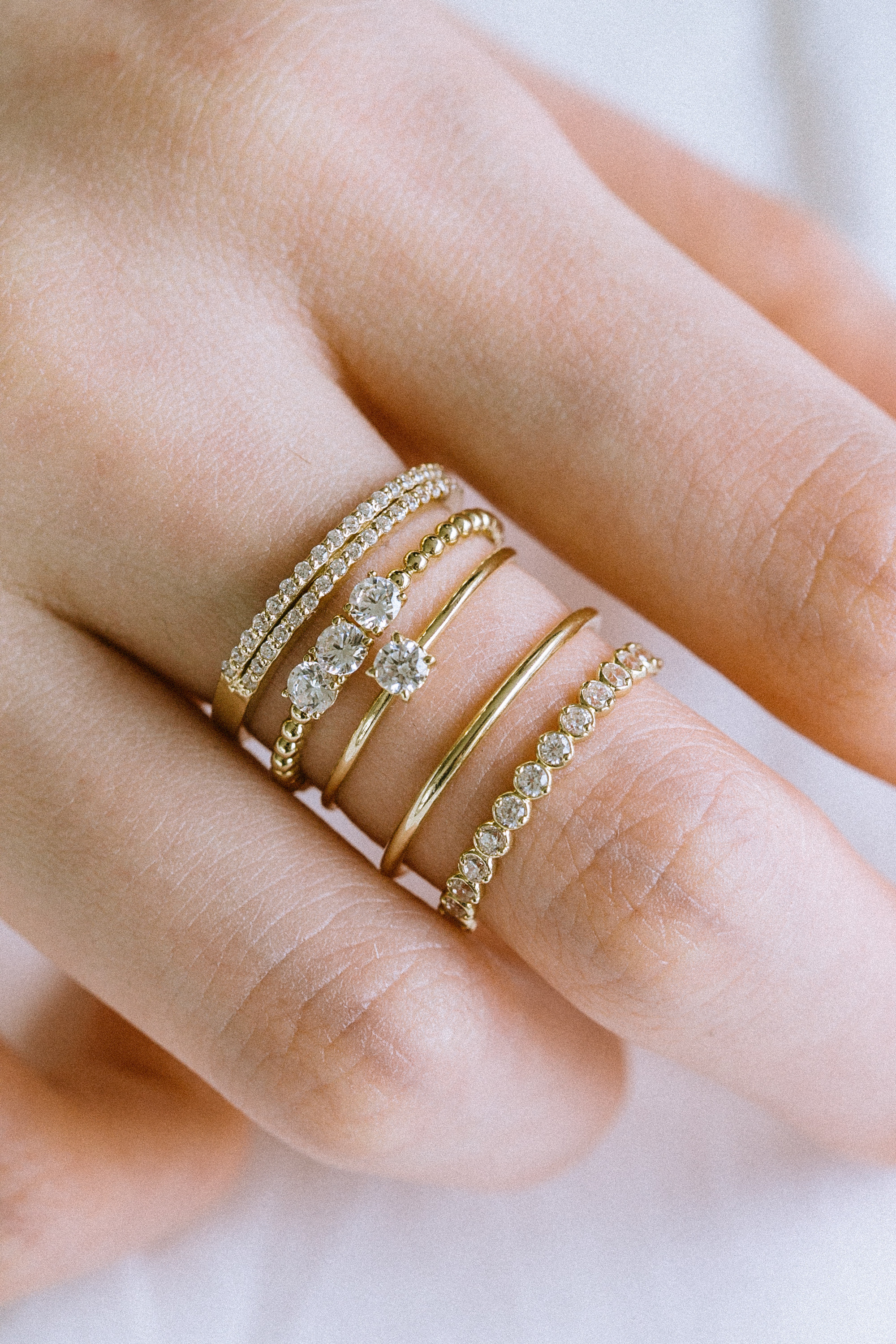 14K金 ゴールド サム ミドル インデックス ファランジ ジュエリ 女子 地金 アニバーサリー ピンキーリング