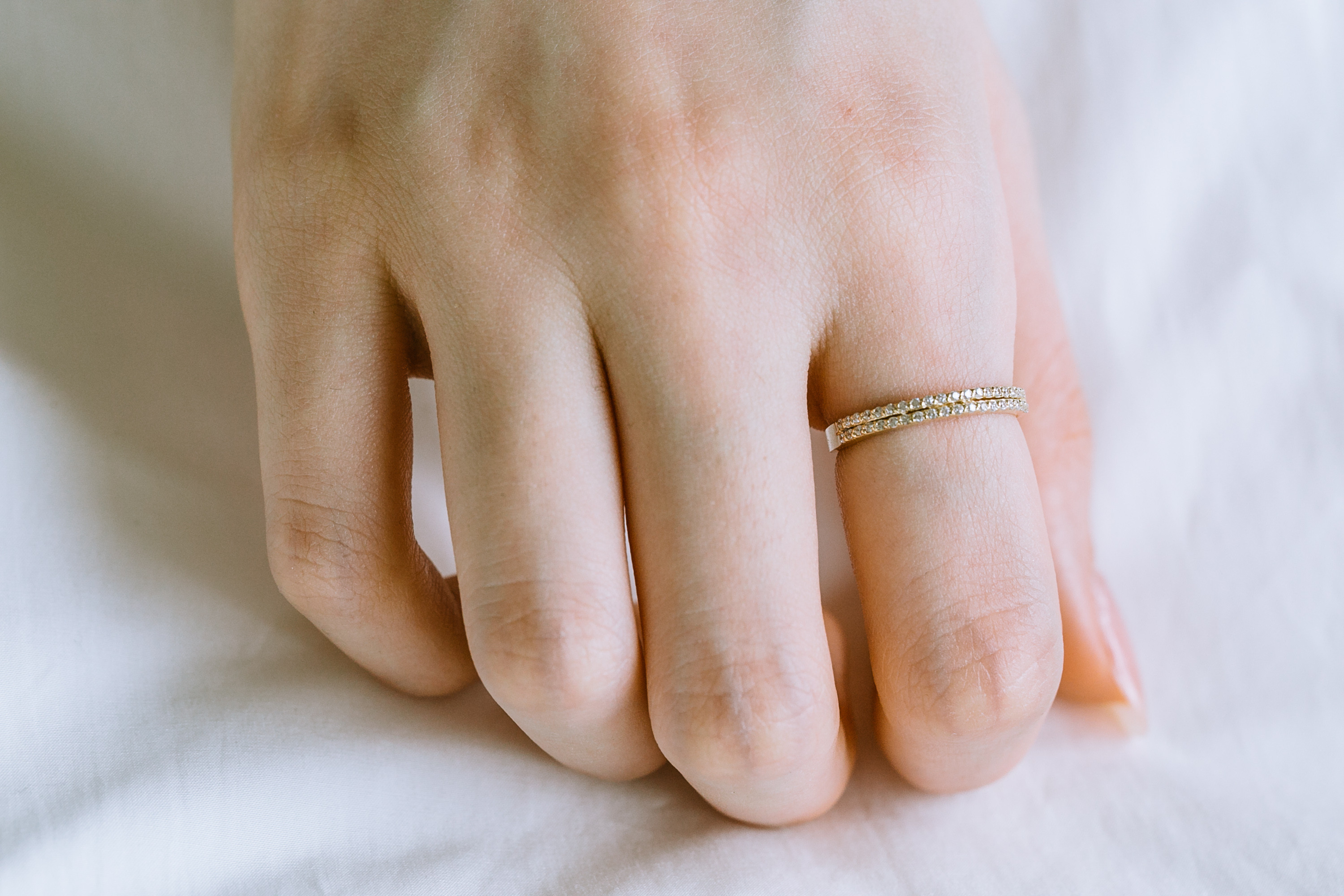 14K金 ゴールド サム ミドル インデックス ファランジ ジュエリ 女子 地金 アニバーサリー ピンキーリング