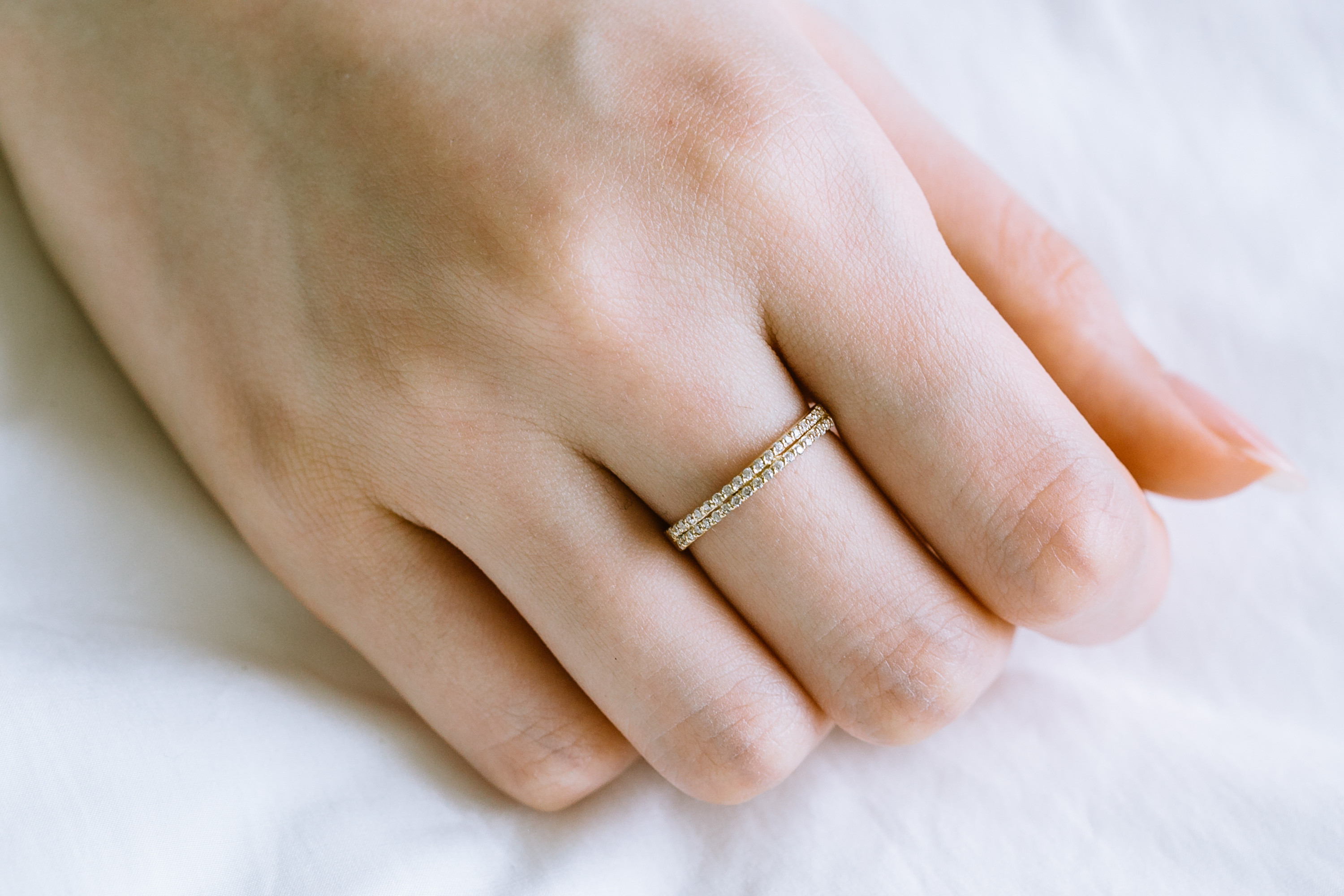 14K金 ゴールド サム ミドル インデックス ファランジ ジュエリ 女子 地金 アニバーサリー ピンキーリング