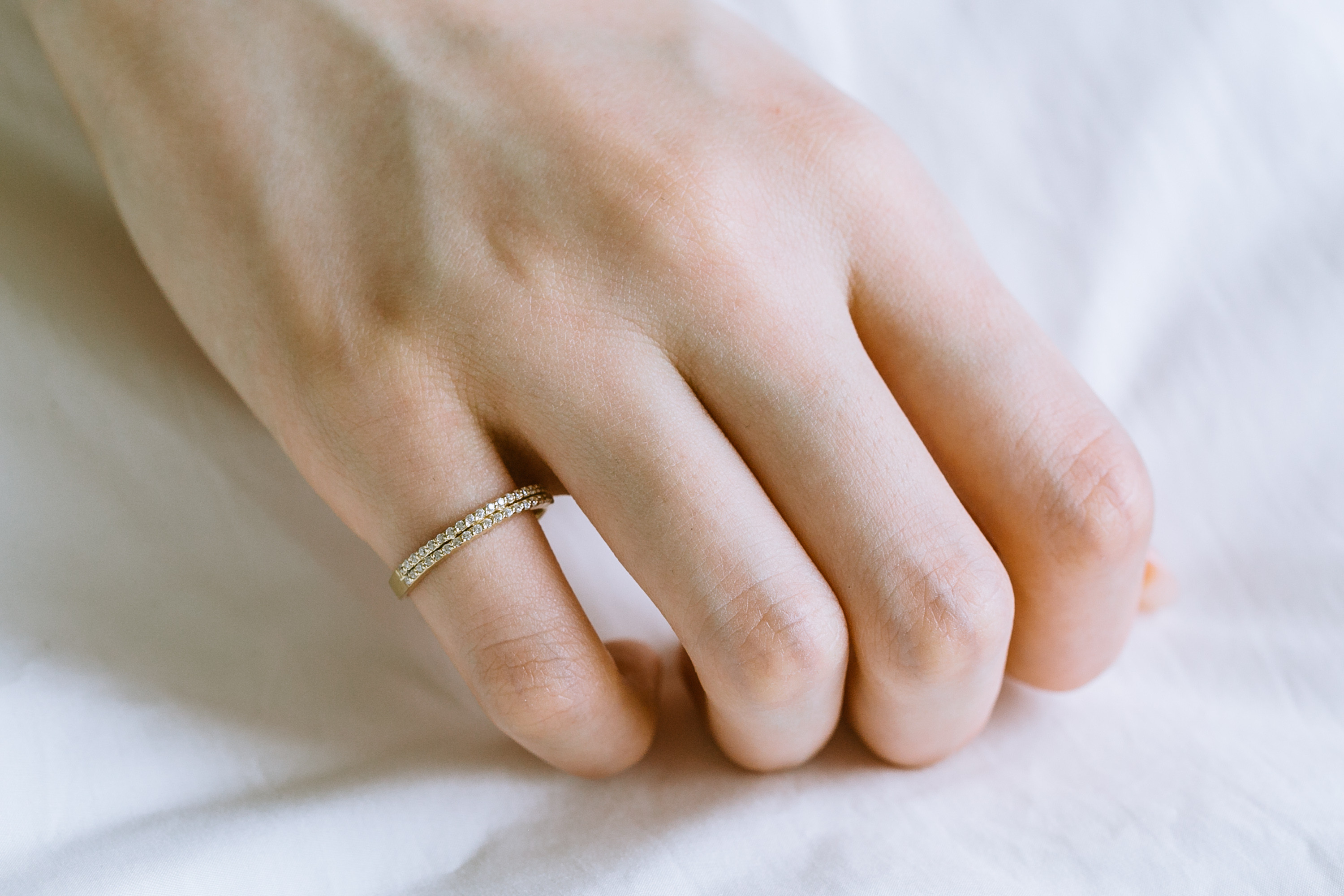 14K金 ゴールド サム ミドル インデックス ファランジ ジュエリ 女子 地金 アニバーサリー ピンキーリング