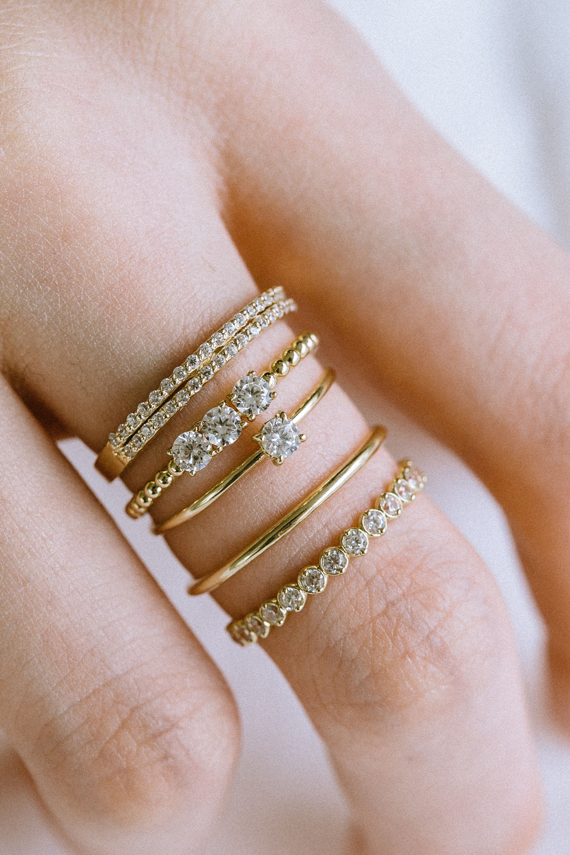 14K金 ゴールド サム ミドル インデックス ファランジ ジュエリ 女子 地金 アニバーサリー ピンキーリング