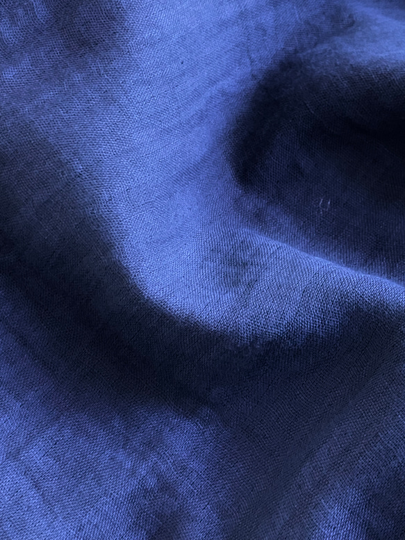 Organic Cotton＆Linen　【藍染】Wガーゼスヌード 6枚目の画像