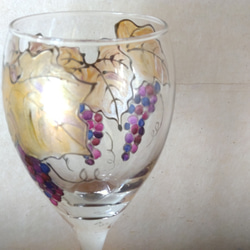 ワイングラス”葡萄”　ペア　母の日　父の日　誕生日　クリスマスギフトに 5枚目の画像