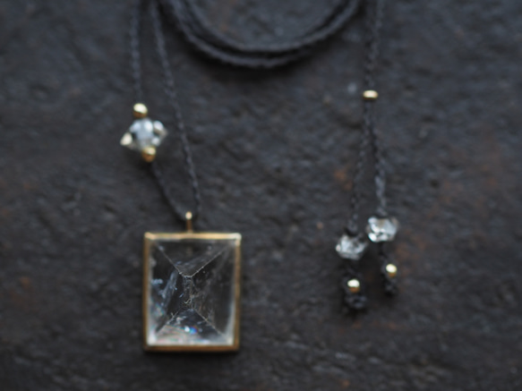 apophyllite brass necklace (ukigumo) 2枚目の画像