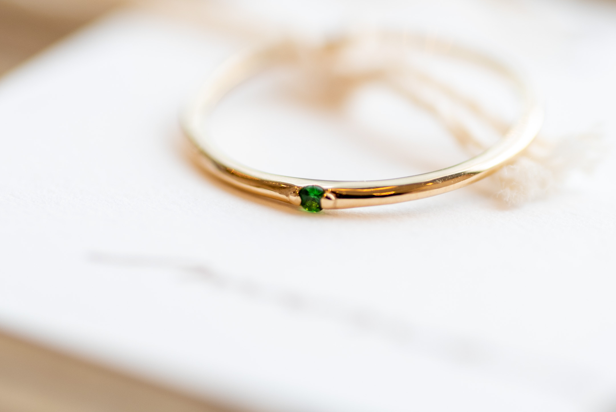 ひとつぶ石リング