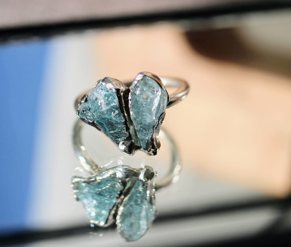 【LILA ꕤ】宝石質アクアマリンのデザインリング LiniE Official Site | AQUAMARINE INCLUSION RING