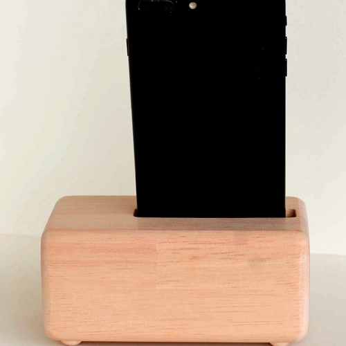 木製iPhone用スピーカーAcoustic iPhoneWoodSpeaker スマホスタンド