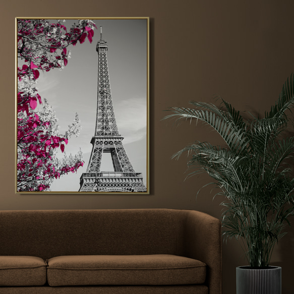 Paris エッフェル塔 モノトーン&カラー / インテリアポスター 海外アート / 4244 3枚目の画像