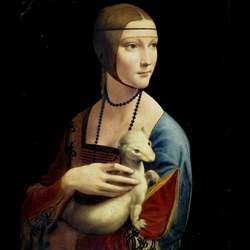 レオナルド・ダ・ヴィンチ　カピバラを抱く貴婦人スウェット（トレーナー）　2色展開 9枚目の画像