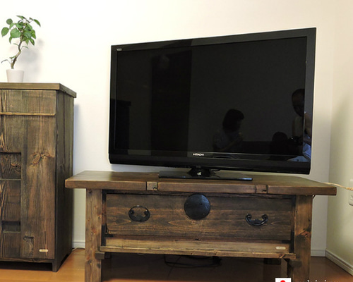 古家具　レトロ　アンティーク　桐箪笥　2段　ローボード　テレビ台 古材 和箪笥 ローボード テレビボード テレビ台 家具 リメイク