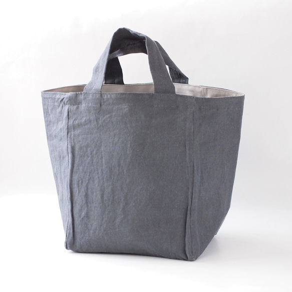 Linen vintage washed tote・ヴィンテージワッシャー加工 トート 12枚目の画像