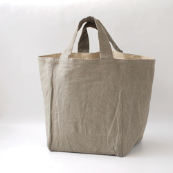 Linen vintage washed tote・ヴィンテージワッシャー加工 トート 9枚目の画像