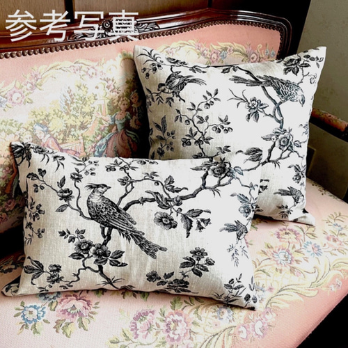 フランス製トワルドジュイ シノワズリ柄 リネン MESANGE (ブラック