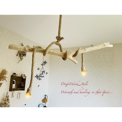 流木インテリア 木肌が美しいコブつき流木のシーリングライト ペンダントライト LED ランプ 照明器具 北欧 N3 1枚目の画像