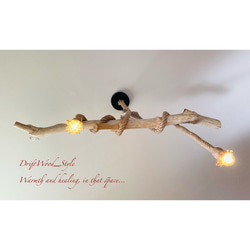 流木インテリア 木肌が美しいコブつき流木のシーリングライト ペンダントライト LED ランプ 照明器具 北欧 N3 10枚目の画像