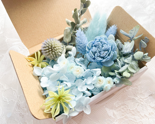 花材セット♥ブルー系＊ドライフラワーセット＊花材詰め合わせ＊ハー
